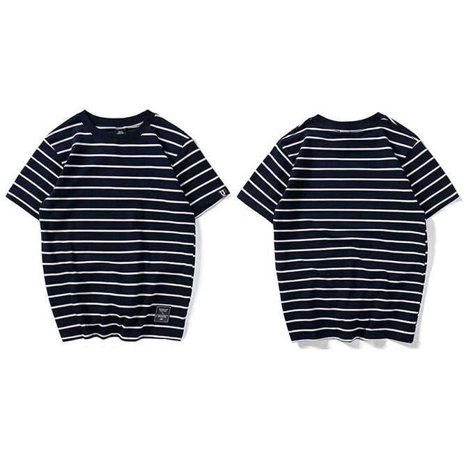 "Striped" Unisex Men Women Streetwear Graphic T-Shirt - Street King Apparel