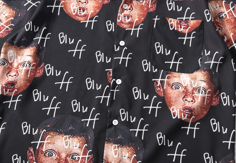 Street King Apparel "Bluff Boy" Unisex Men Women Graphic Button Up Shirt - Street King Apparel