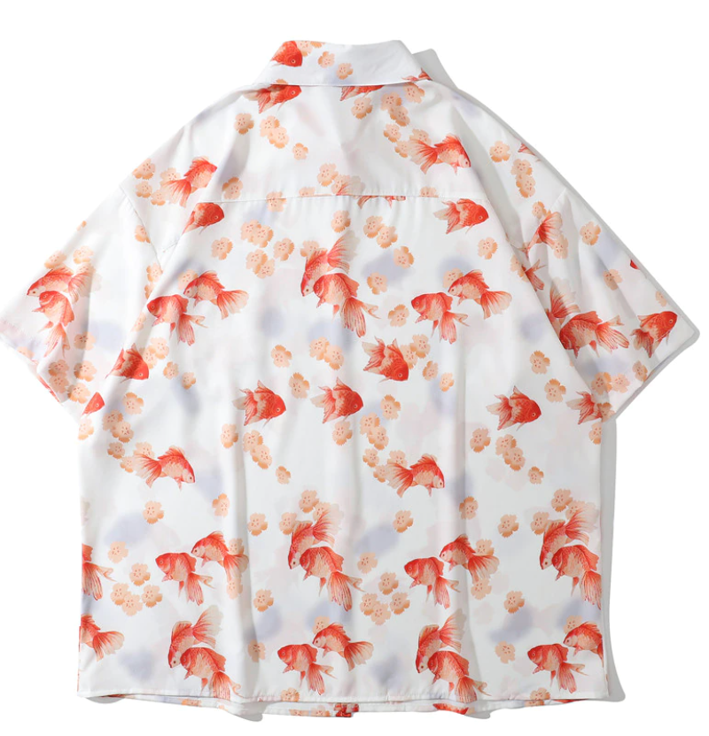 "Goldie" Unisex Men Women Streetwear Graphic Button Up Shirt - Street King Apparel