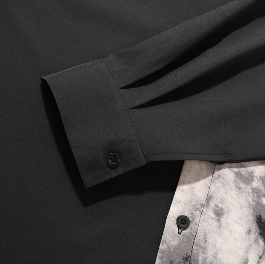 "Split Smoke" Unisex Men Women Streetwear Button Up Shirt - Street King Apparel