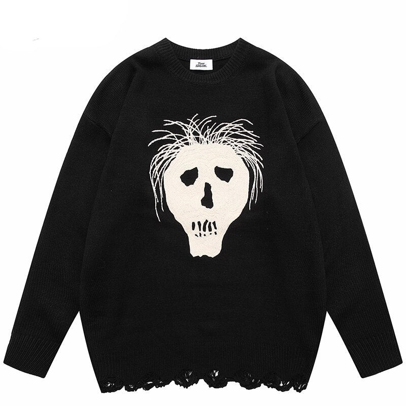 "Falling Hair" Unisex Men Women Streetwear Graphic Sweater - Street King Apparel