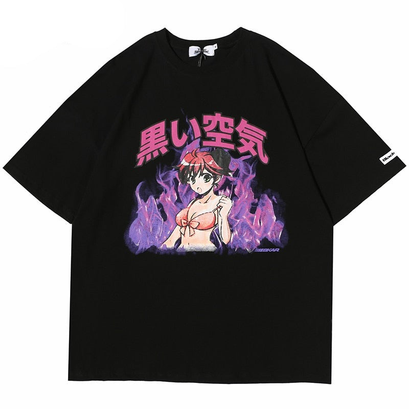 "Purple Flame" Unisex Men Women Streetwear Graphic T-Shirt - Street King Apparel