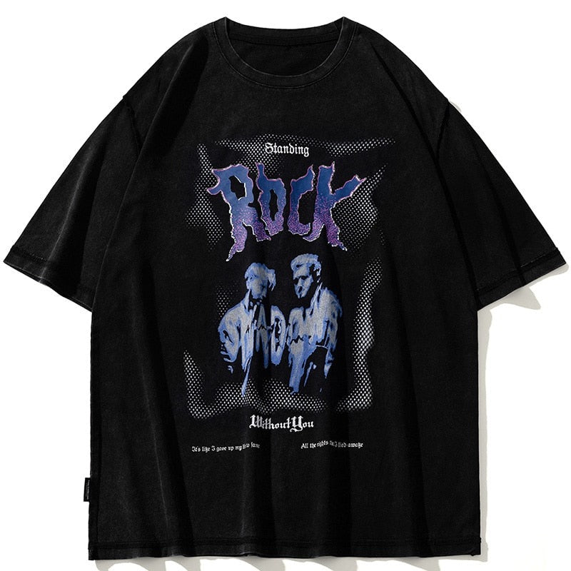 "Rock On" Unisex Men Women Streetwear Graphic T-Shirt - Street King Apparel