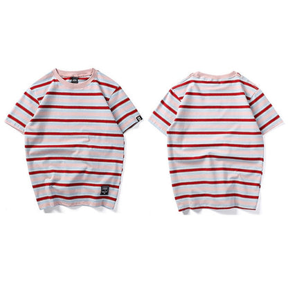 "Striped" Unisex Men Women Streetwear Graphic T-Shirt - Street King Apparel