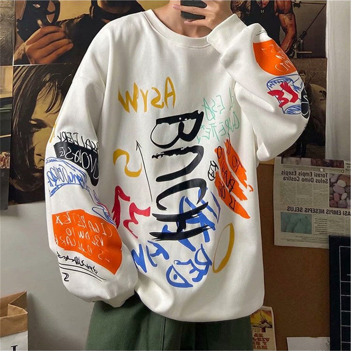 "Look Both Ways" Unisex Men Women Streetwear Graphic Sweatshirt - Street King Apparel