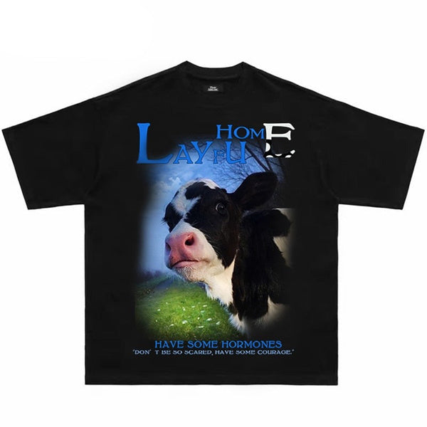 "Lazy Home" Unisex Men Women Streetwear Graphic T-Shirt - Street King Apparel