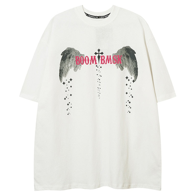 "White Wings" Unisex Men Women Streetwear Graphic T-Shirt - Street King Apparel