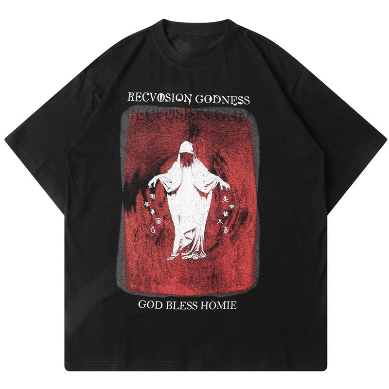 "God Bless" Unisex Men Women Streetwear Graphic T-Shirt - Street King Apparel