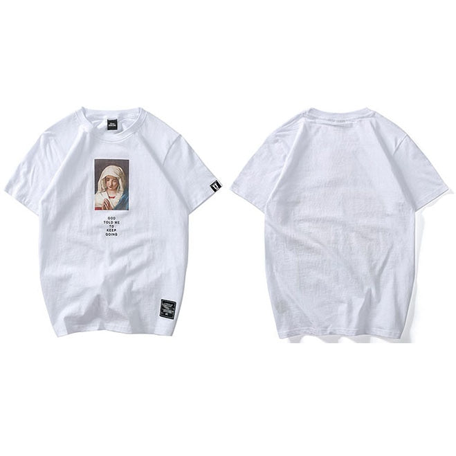 "Virgin Mary" Unisex Men Women Streetwear Graphic T-Shirt - Street King Apparel