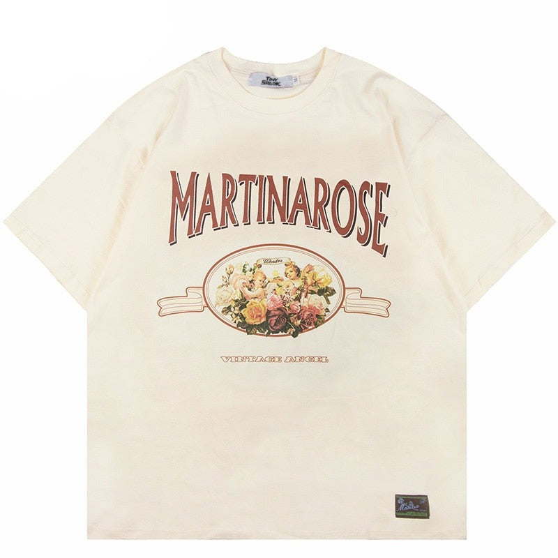 "Vintage Rose" Unisex Men Women Streetwear Graphic T-Shirt - Street King Apparel