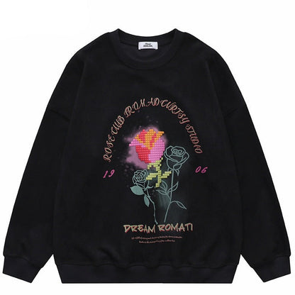 "Yellow Rose" Unisex Men Women Streetwear Graphic Sweatshirt - Street King Apparel