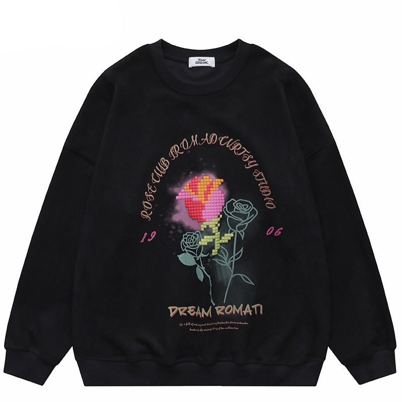 "Yellow Rose" Unisex Men Women Streetwear Graphic Sweatshirt - Street King Apparel