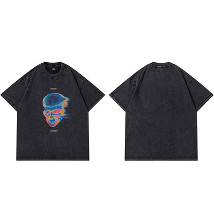 Street King Apparel "Blue Skull" Unisex Men Women Streetwear Graphic T-Shirt - Street King Apparel