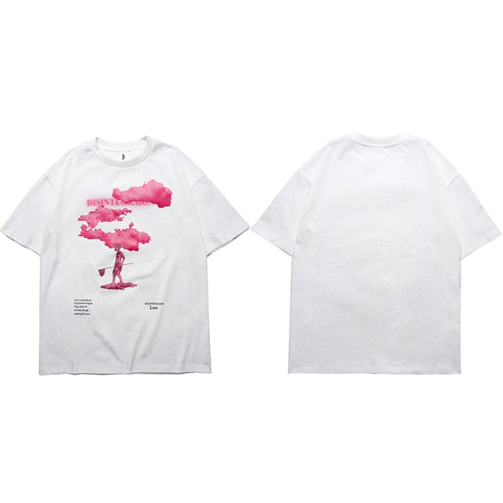 "Pink Smoke" Unisex Men Women Streetwear Graphic T-Shirt - Street King Apparel