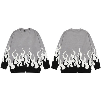 "Fire To The Flame" Unisex Men Women Streetwear Graphic Sweater - Street King Apparel