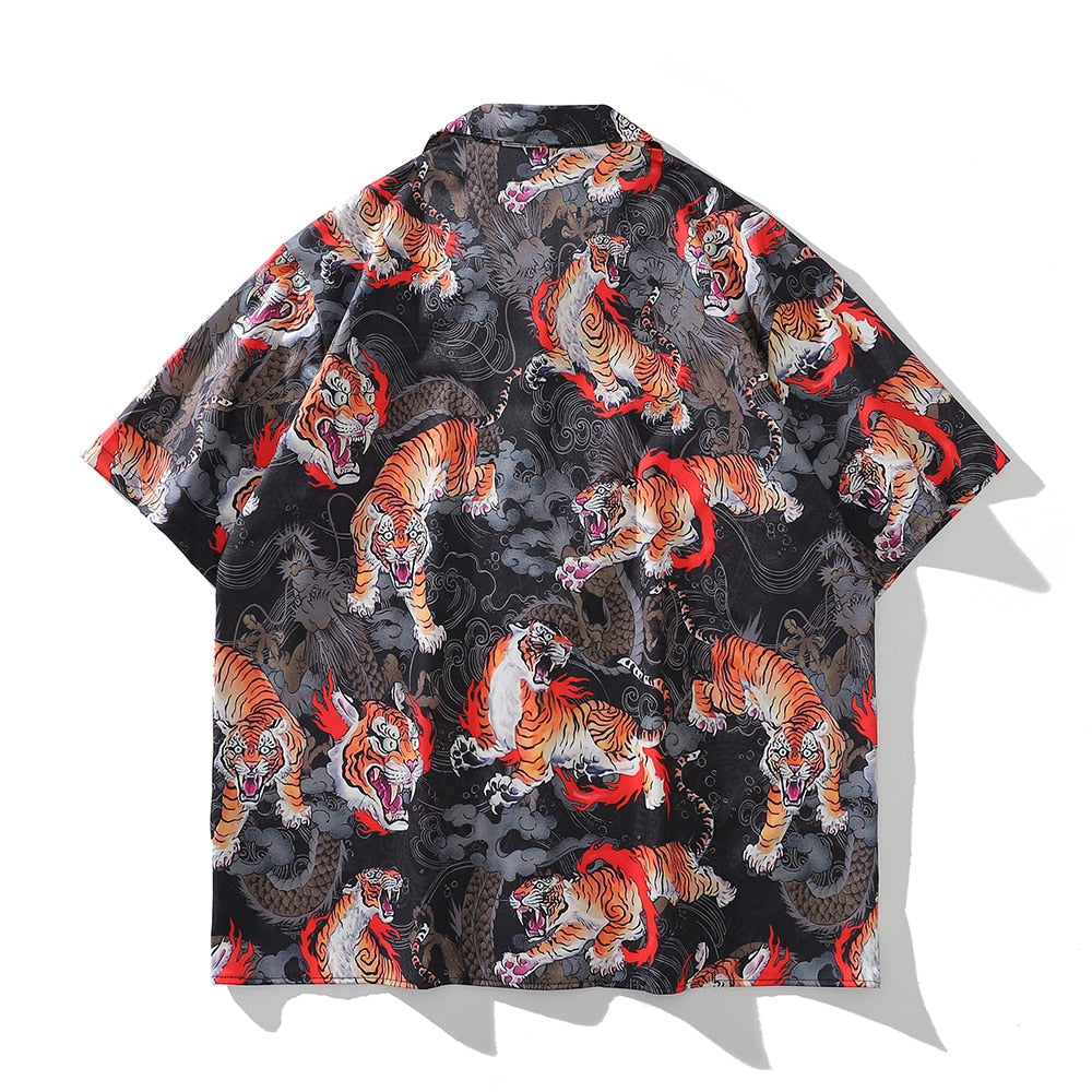 "Fury" Unisex Men Women Streetwear Graphic Button Up Shirt - Street King Apparel