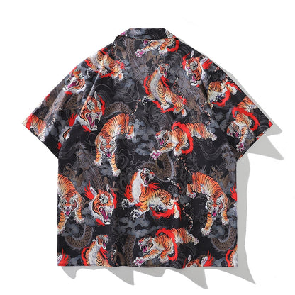 "Fury" Unisex Men Women Streetwear Graphic Button Up Shirt - Street King Apparel