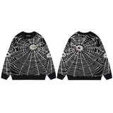 "Spider Web" Unisex Men Women Streetwear Graphic Sweater - Street King Apparel