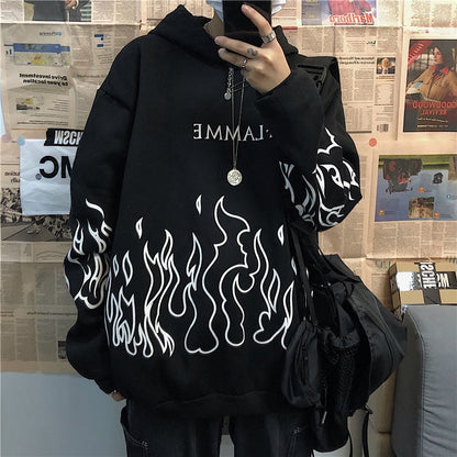 "White Flame" Unisex Men Women Streetwear Graphic Hoodie - Street King Apparel