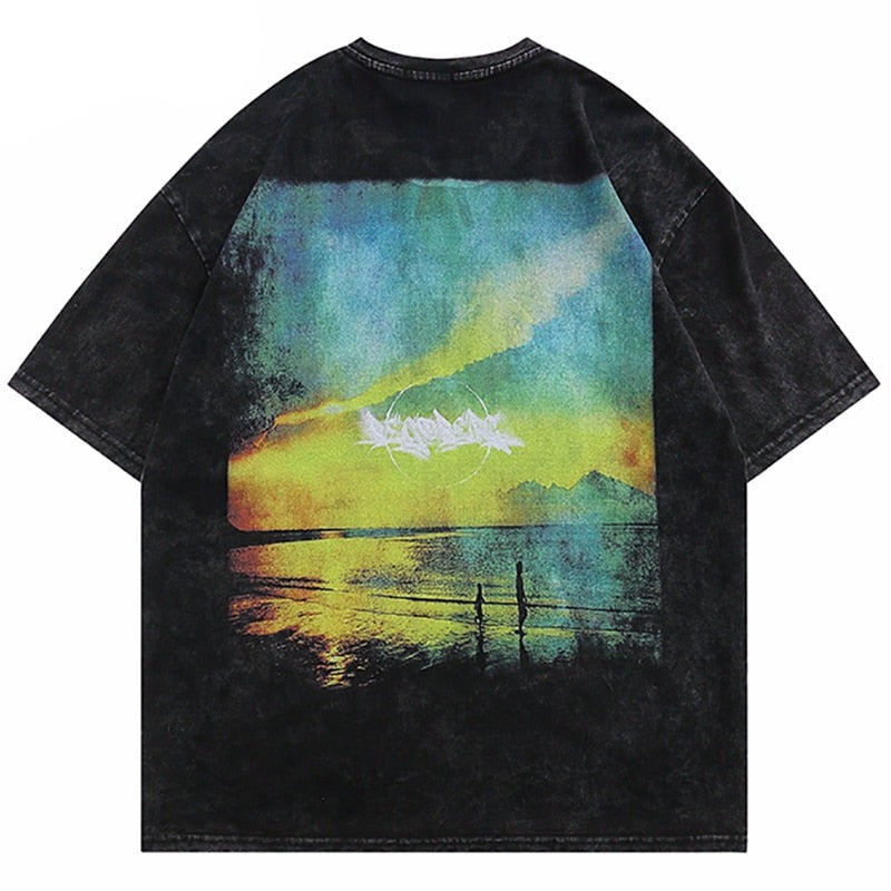 "Sunset" Unisex Men Women Streetwear Graphic T-Shirt - Street King Apparel