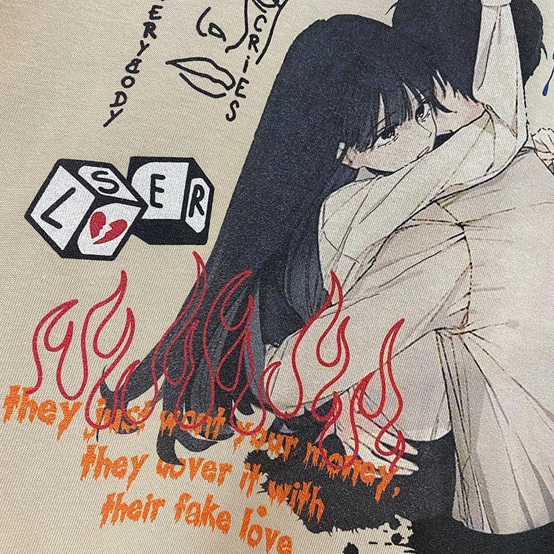 "Fake Love" Unisex Men Women Streetwear Graphic T-Shirt - Street King Apparel