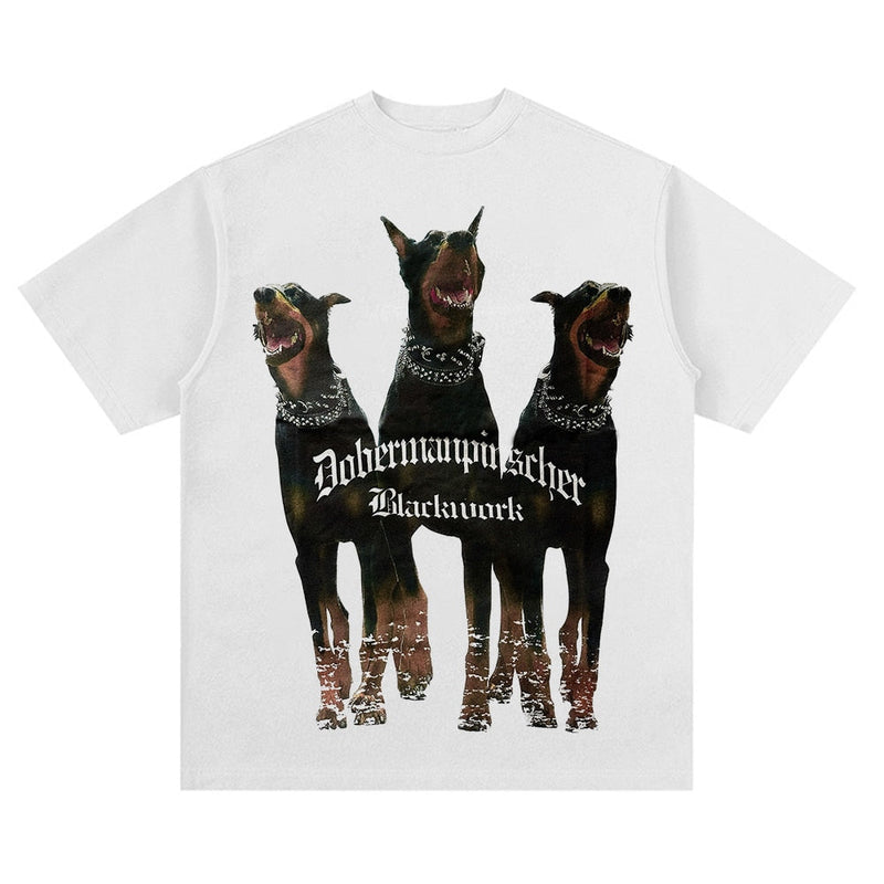 "Doberman" Men Women Streetwear Unisex Graphic T-Shirt - Street King Apparel