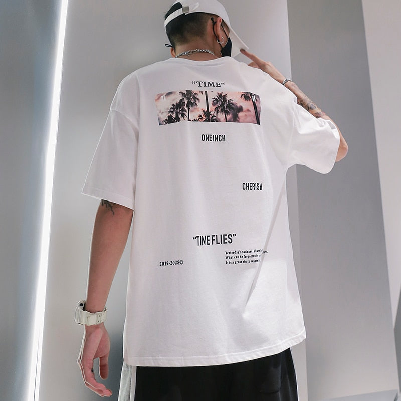 "Time Flies" Unisex Men Women Streetwear Graphic T-Shirt - Street King Apparel