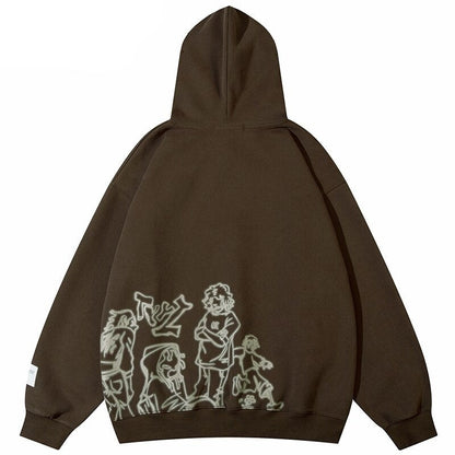 "Tied Up & Down" Unisex Men Women Streetwear Graphic Hoodie - Street King Apparel