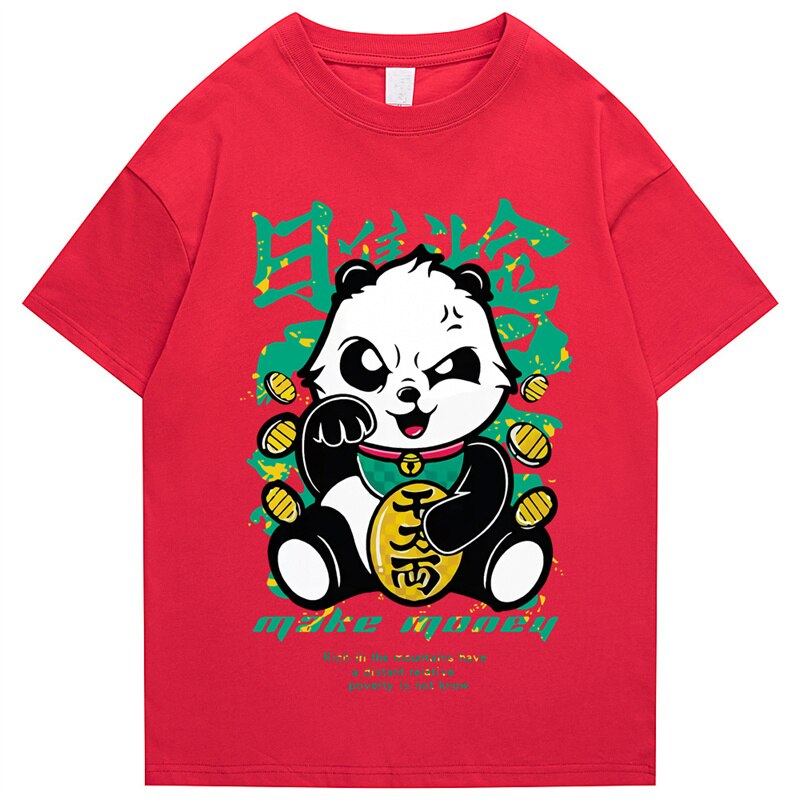 "Rich Panda” Men Women Streetwear Unisex Graphic T-Shirt - Street King Apparel