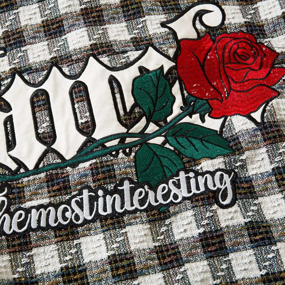 "Plaid Rose" Unisex Men Women Streetwear Graphic Shirt - Street King Apparel