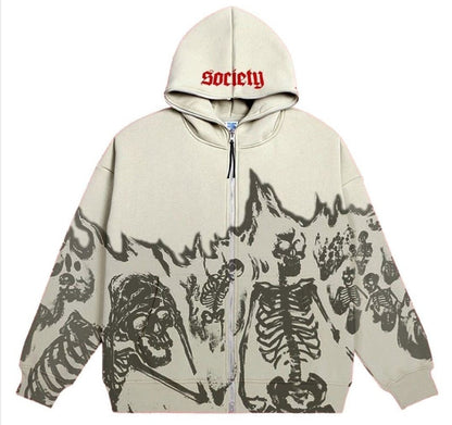 "New Society" Unisex Men Women Streetwear Graphic Hoodie - Street King Apparel