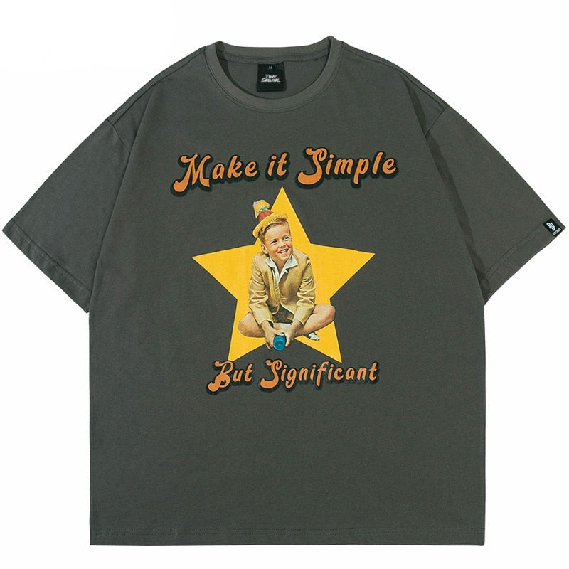 "Keep It Simple" Unisex Men Women Streetwear Graphic T-Shirt - Street King Apparel