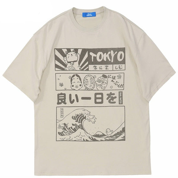 "Great Wave" Unisex Men Women Streetwear Graphic T-Shirt - Street King Apparel