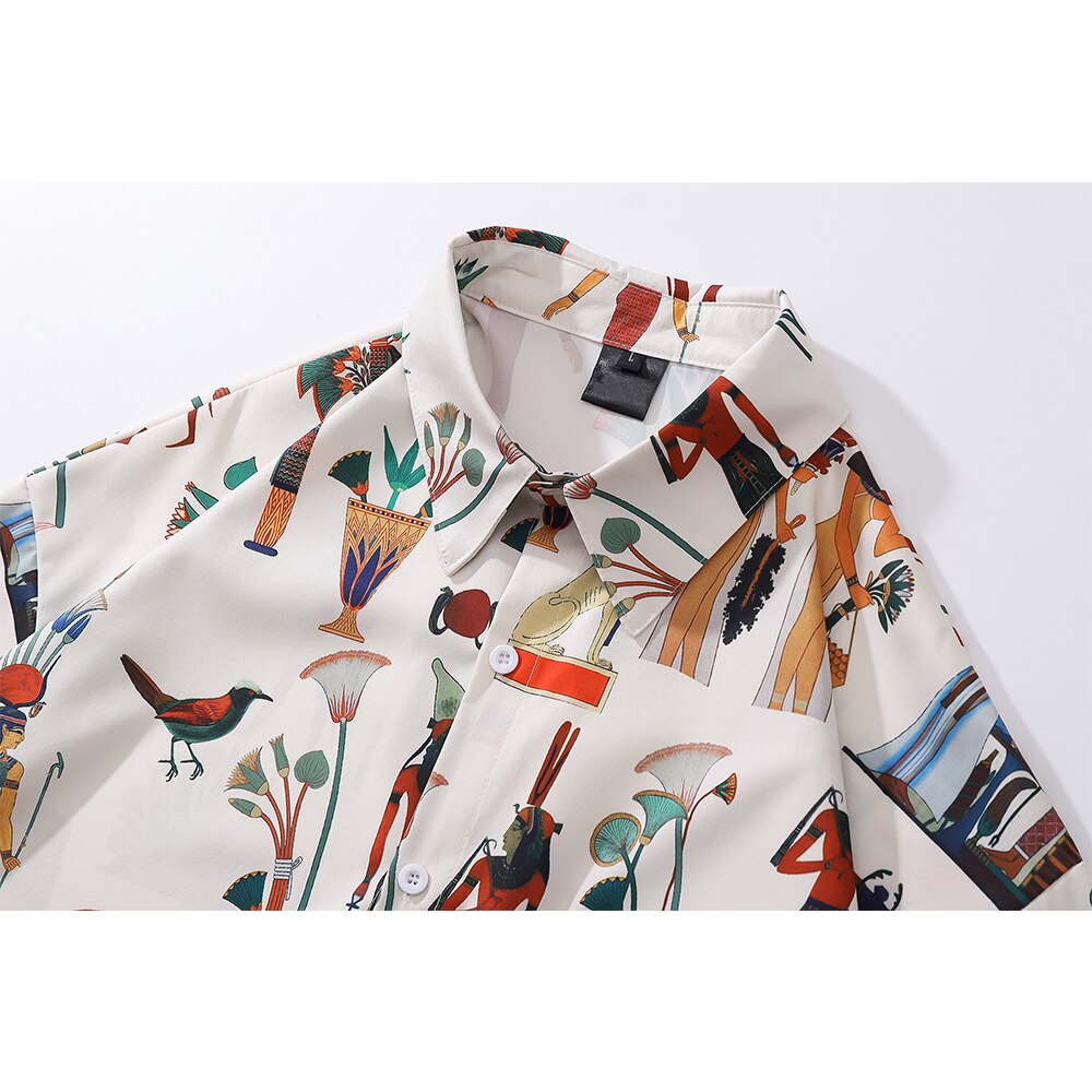 "Full Printing" Unisex Men Women Streetwear Button Shirt - Street King Apparel
