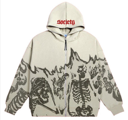 "New Society" Unisex Men Women Streetwear Graphic Hoodie - Street King Apparel