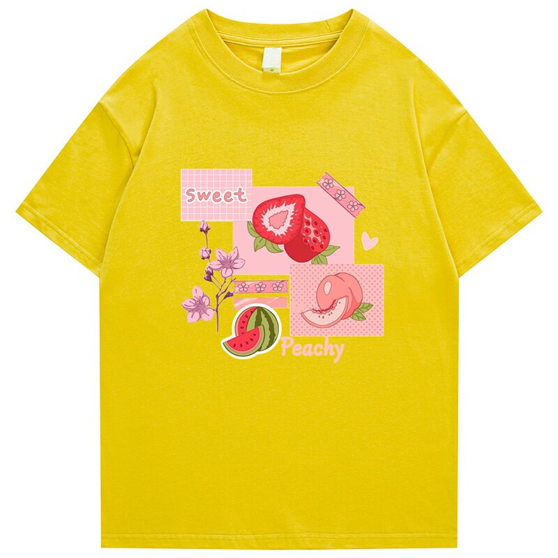 "Peachy" Men Women Streetwear Unisex Graphic T-Shirt - Street King Apparel