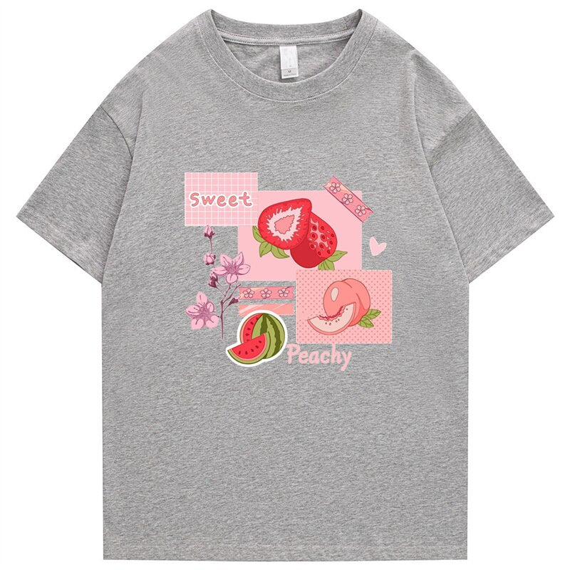 "Peachy" Men Women Streetwear Unisex Graphic T-Shirt - Street King Apparel