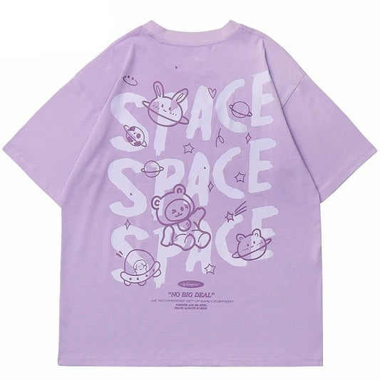 "Spaceman" Streetwear Hip Hop Men Women Graphic T-Shirt - Street King Apparel