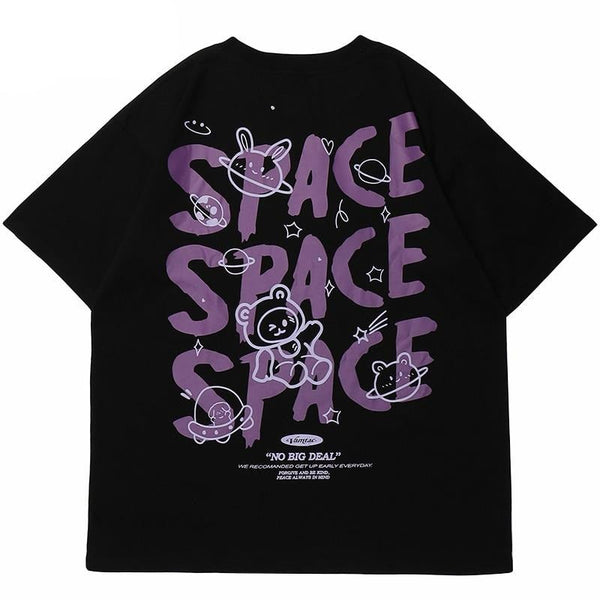 "Spaceman" Streetwear Hip Hop Men Women Graphic T-Shirt - Street King Apparel